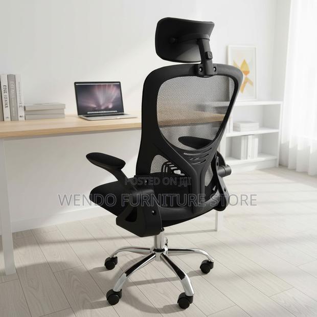 Office Chairs; Ergonomic High Back Office Chairs With Flip Up Armrests