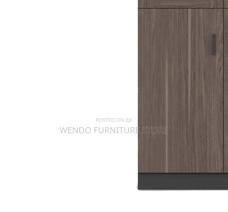 Office Cabinet; Wooden Brown Filing Cabinet With Two Glass Doors