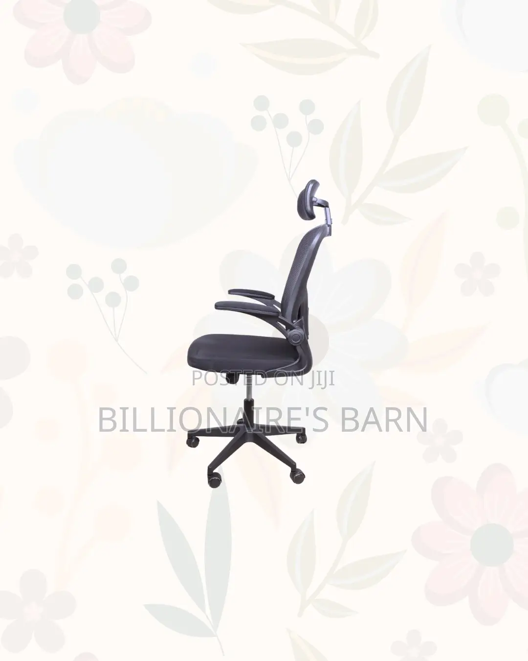 Heavy Duty Ergonomic Office Chair Flip Up Arms Adjustable Headrest