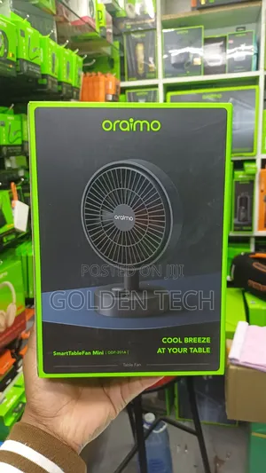 Oraimo Rechargeable Table Fan – Quiet, Portable Powerful