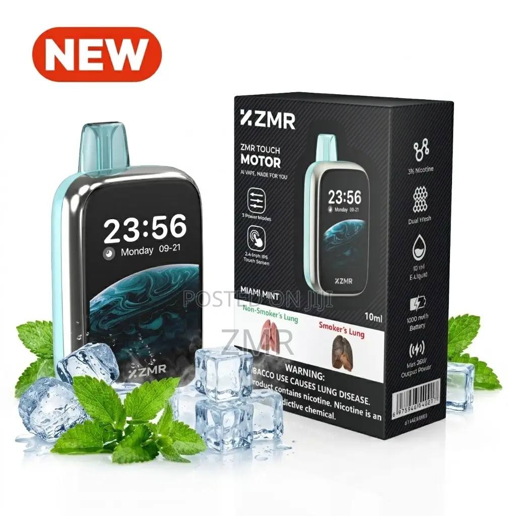 ZMR 30000puffs Miami Mint Vape Rechargeable Screen Shisha