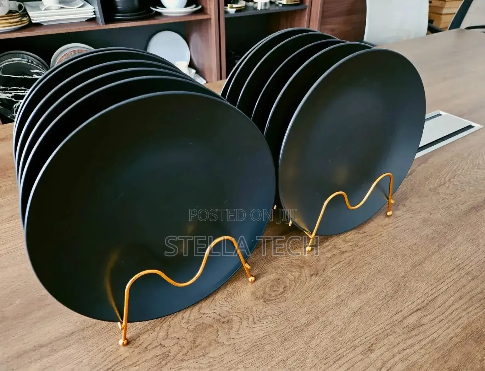 6 Pieces High Quality Black Dinner Plate