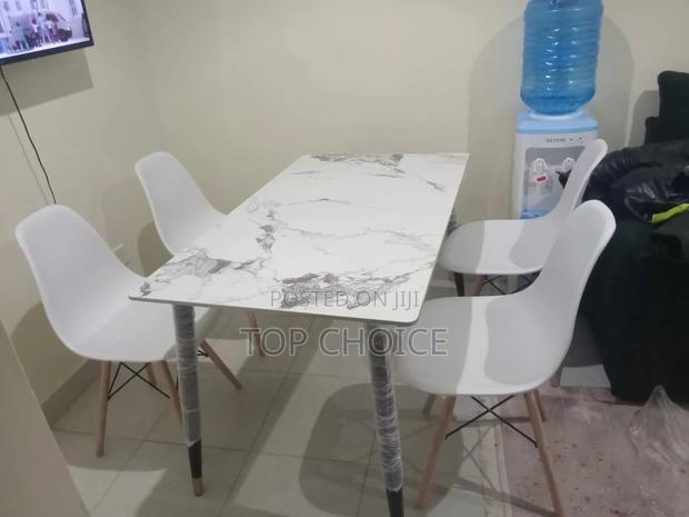 Black Round Table And 4 Chairs - main view