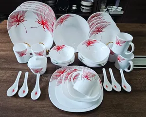 39 Pieces Square Opal Glass Dinner Set