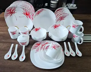 39 Pieces Square Opal Glass Dinner Set
