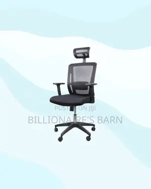 High-Quality Black Mesh Chair Ergonomic Headrest With Nylon Base