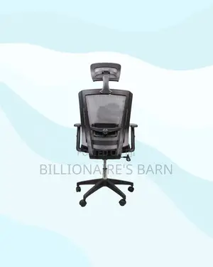 High-Quality Black Mesh Chair Ergonomic Headrest With Nylon Base