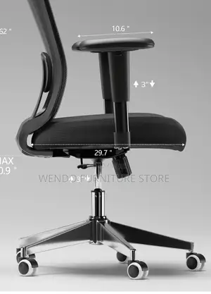 Office Chairs; Fabric Office Ergonomic Chair With High Back Support