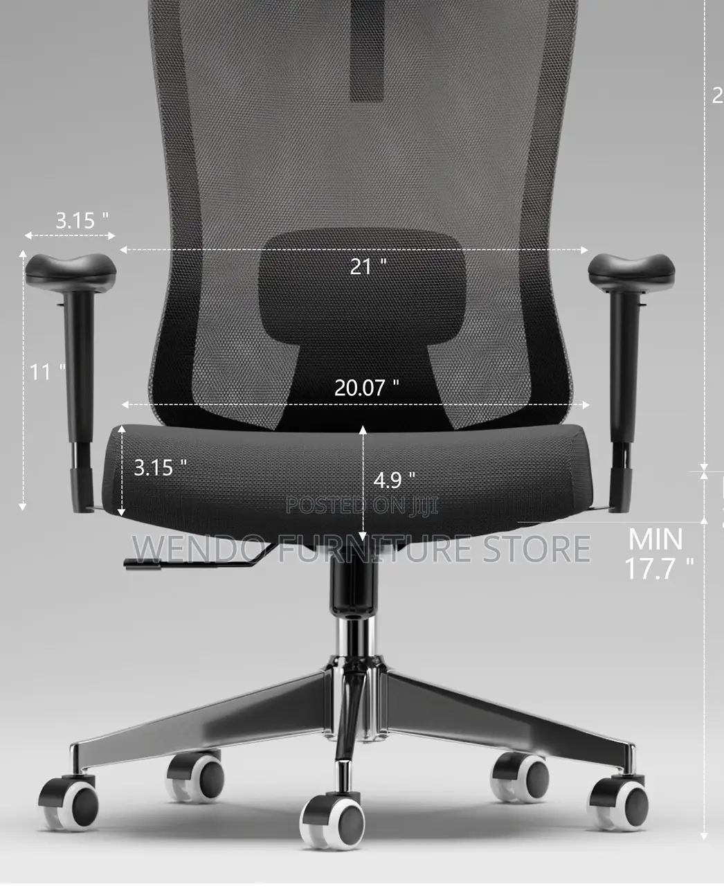 Office Chairs; Fabric Office Ergonomic Chair With High Back Support
