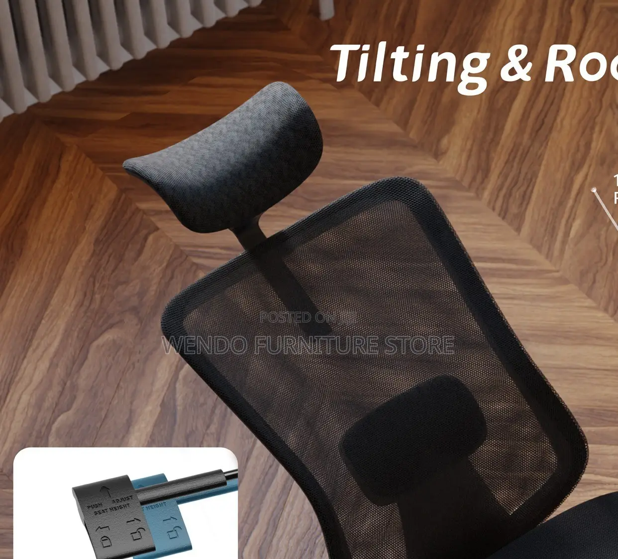 Office Chairs; Fabric Office Ergonomic Chair With High Back Support