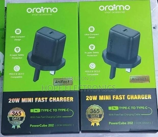 Oraimo 20w Min Fast Charger
