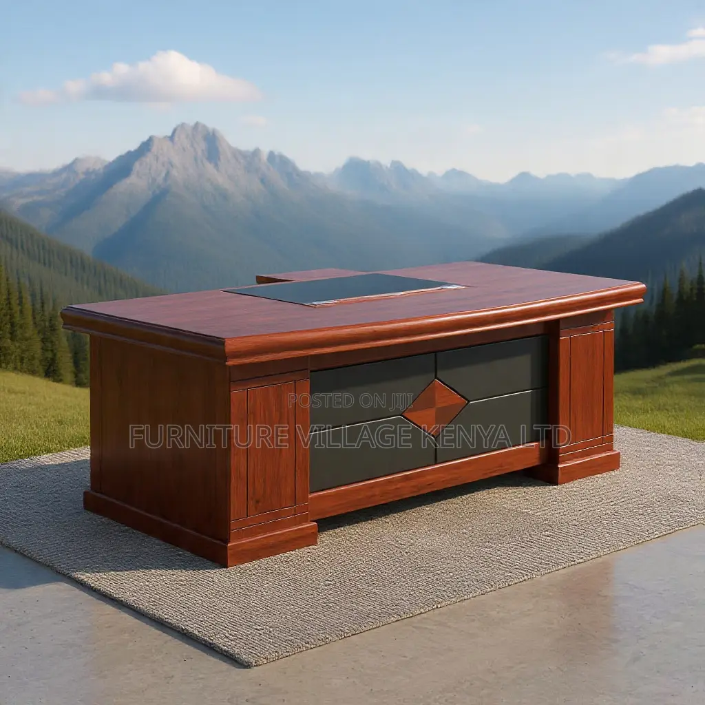 1800mm Mahogany Staff Room L-Shaped Table