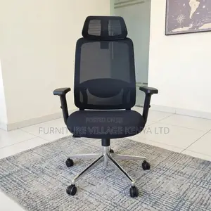 Adjustable Ergonomic Black Staff Room Chair