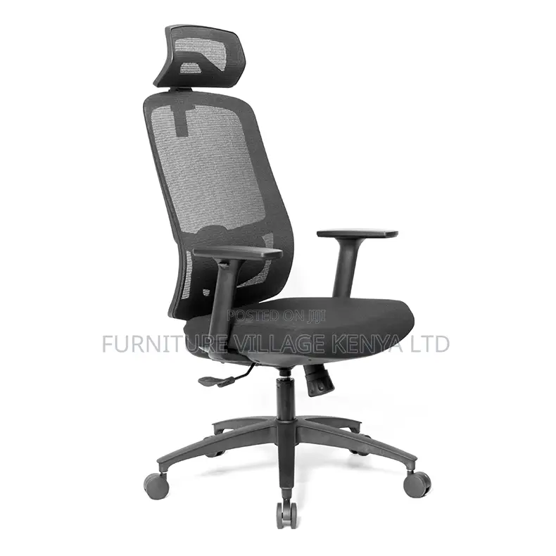 Adjustable Ergonomic Black Staff Room Chair