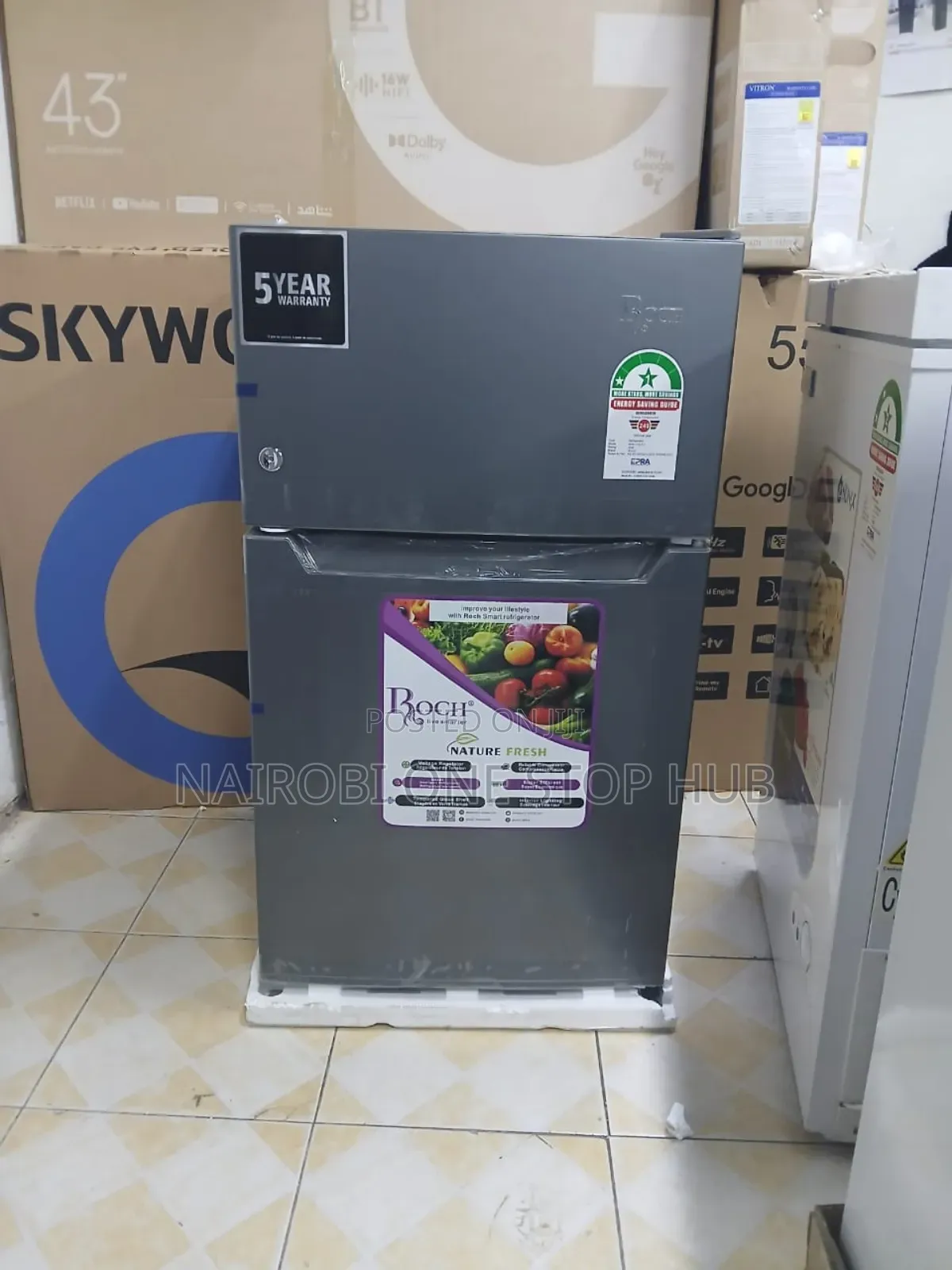 Roch 85l Double Door Fridge RFR-115dt-1