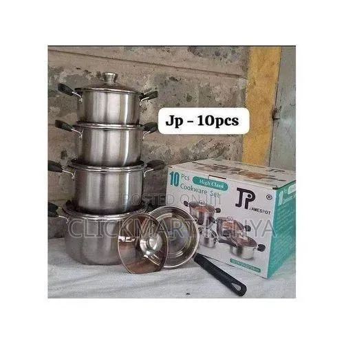 Stainless Steel Cookware Set With Glass Lids Heavy Induction Base
