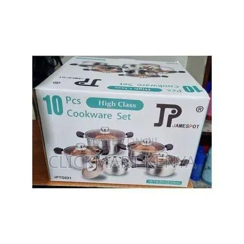 Stainless Steel Cookware Set With Glass Lids Heavy Induction Base