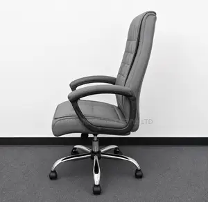 Gray Leather Padded Staffroom Teachers Chair