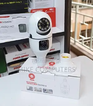 New Hd Dual Lens Bulb Camera With Motion Detection