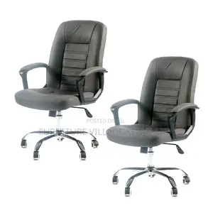 Modern Genuine Leather Swivel Staff Chair