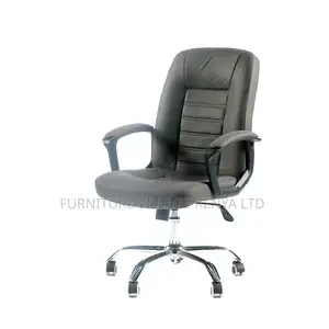 Modern Genuine Leather Swivel Staff Chair