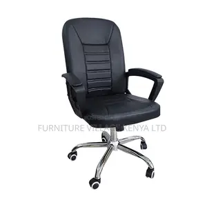 Modern Genuine Leather Swivel Staff Chair