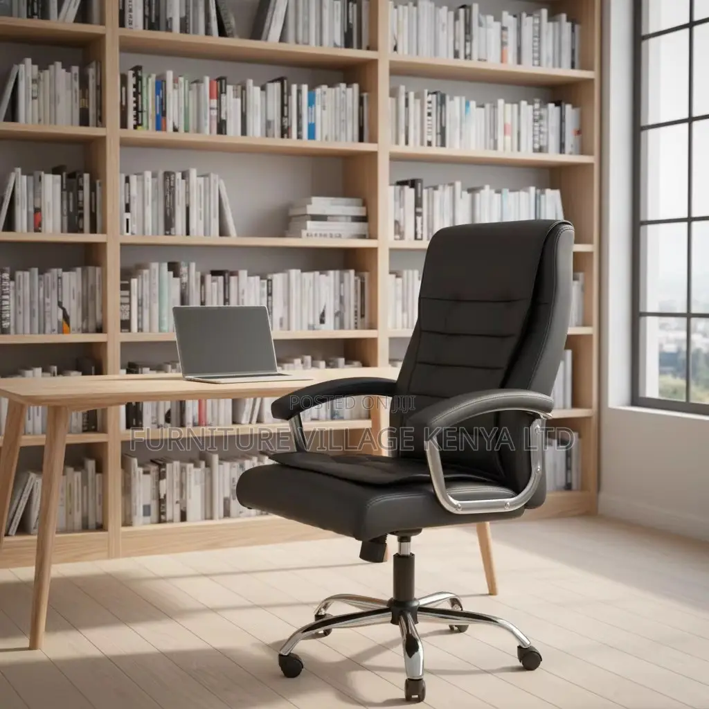 Adjustable Height Executive Office Leather Chair