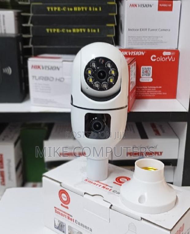 Dual Lens 360° Security Bulb Camera – Wifi Enabled