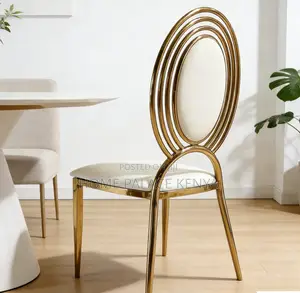 Wedding Chair: Elegant Gold Oval Back Banquet Chair