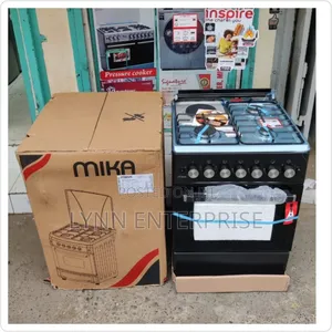 *Mika Standing Cooker 3 Gas + 1 Electric, 58cm X58cm, Jet Burners,