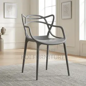 Dining Chair : Modern Gray Indoor-Outdoor Dining Seat