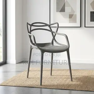 Dining Chair : Modern Gray Indoor-Outdoor Dining Seat