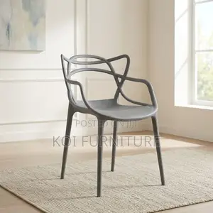Dining Chair : Modern Gray Indoor-Outdoor Dining Seat