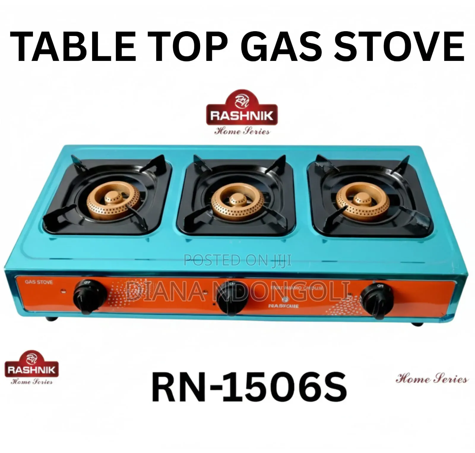 Table Top Gas Stove 3 Burner Silver  at 2400/-