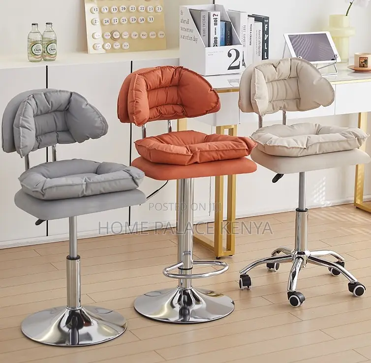 Bar Stool: Adjustable Swivel Counter Stool With Backrest