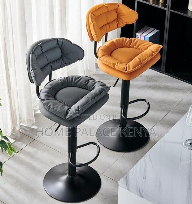 Bar Stool: Adjustable Swivel Counter Stool With Backrest - thumbnail 4