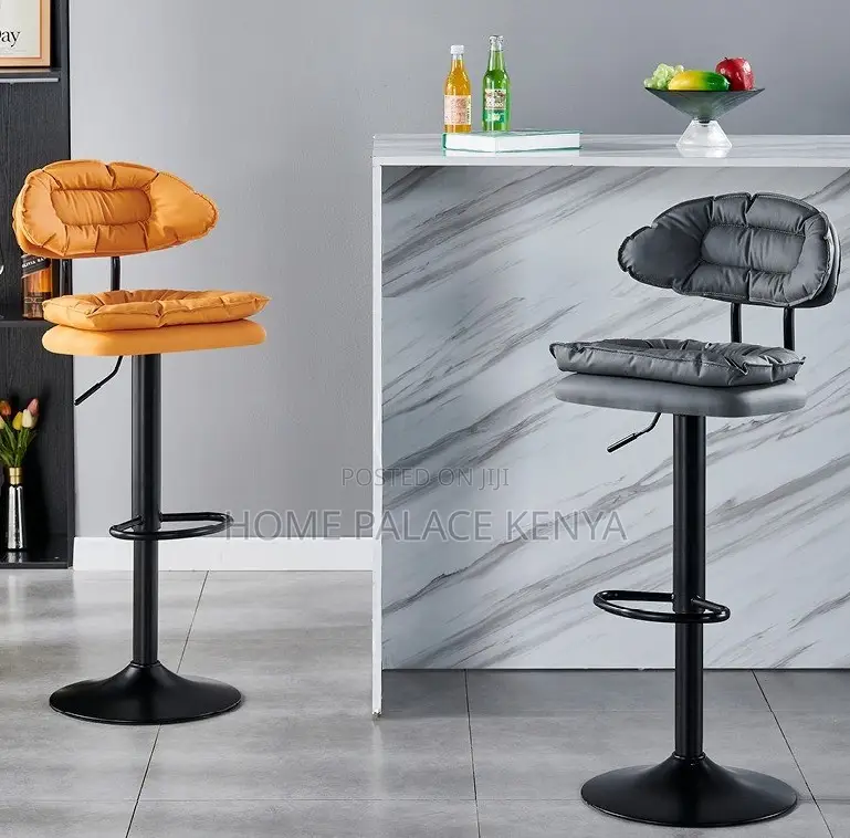 Bar Stool: Adjustable Swivel Counter Stool With Backrest