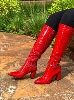 Red, White, Black Boots