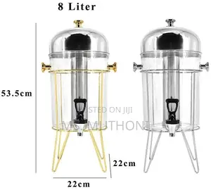 Some Shaped 8l Golden Metal Frame Juice Dispenser