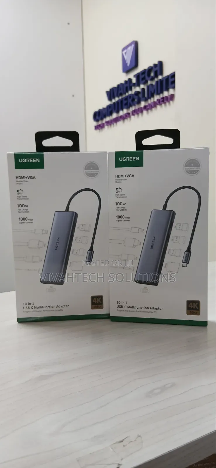 Brand New Ugreen Cm498 10 in 1 Usb-C Adapter With Gigabit Port