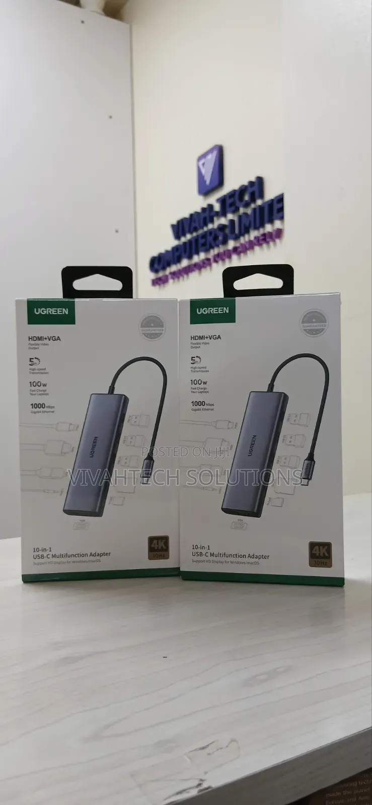 Brand New Ugreen Cm498 10 in 1 Usb-C Adapter With Gigabit Port