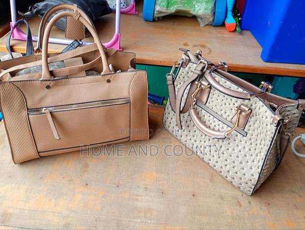 Faux Leather Satchel Handbag - thumbnail 2