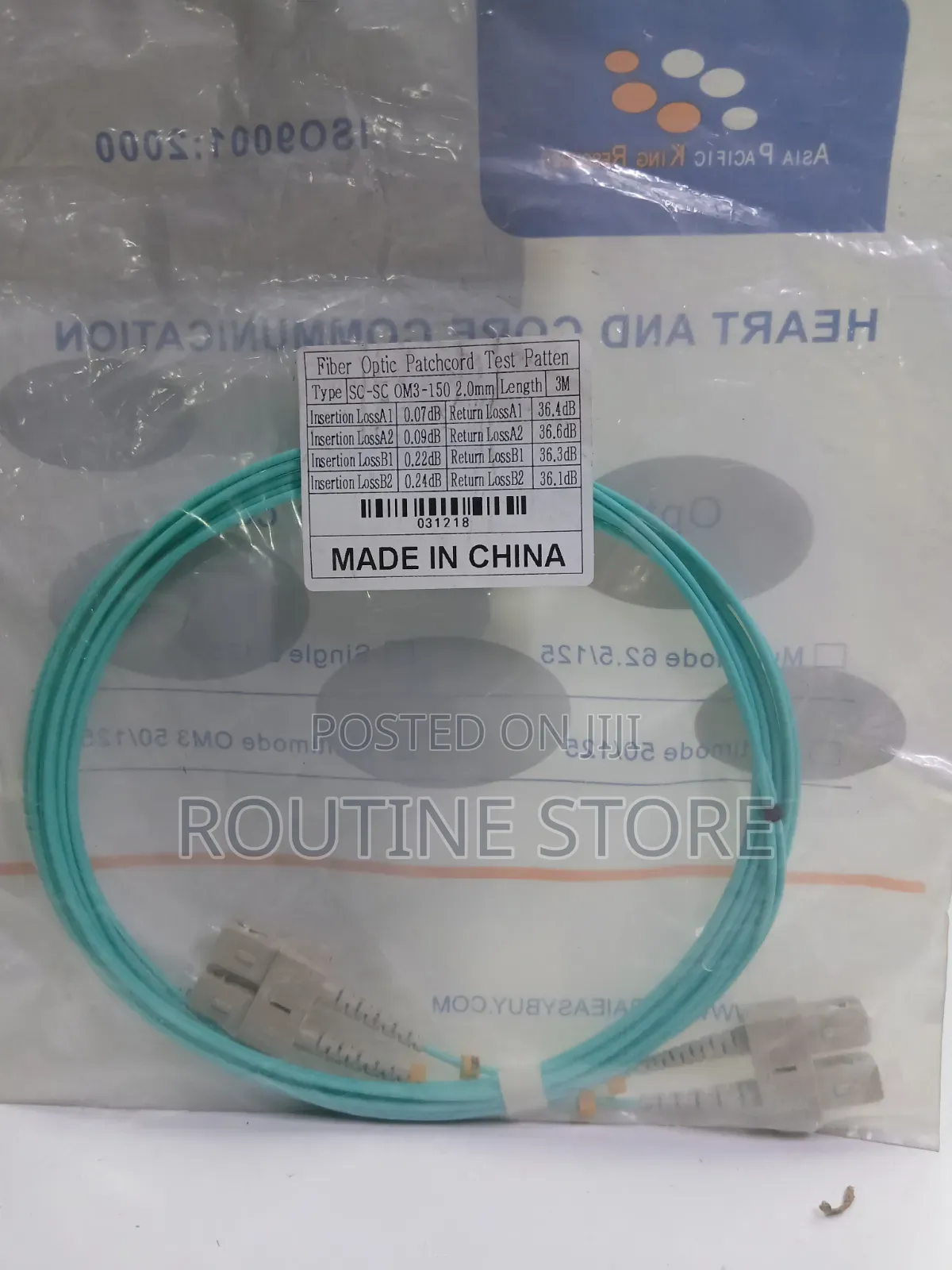 Fibre Patchcord Sc-Sc Om3 Mult Mode 3mtr