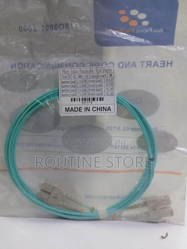 Fibre Patchcord Sc-Sc Om3 Mult Mode 3mtr