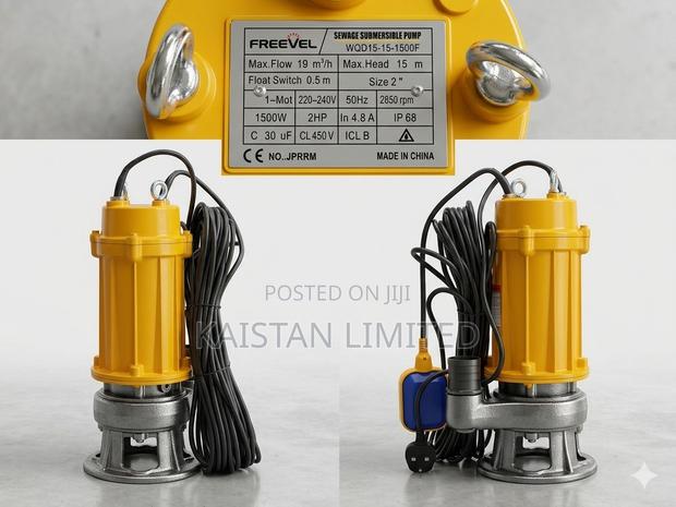 Freevel 2hp Sewage Submersible Pump/2 Inch Inlet and Outlet