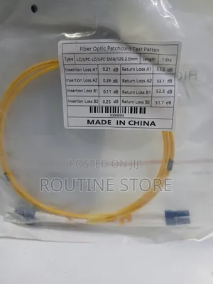 Fibre Patchcord Lc Upc-Lc Upc Single Mode 1mtr