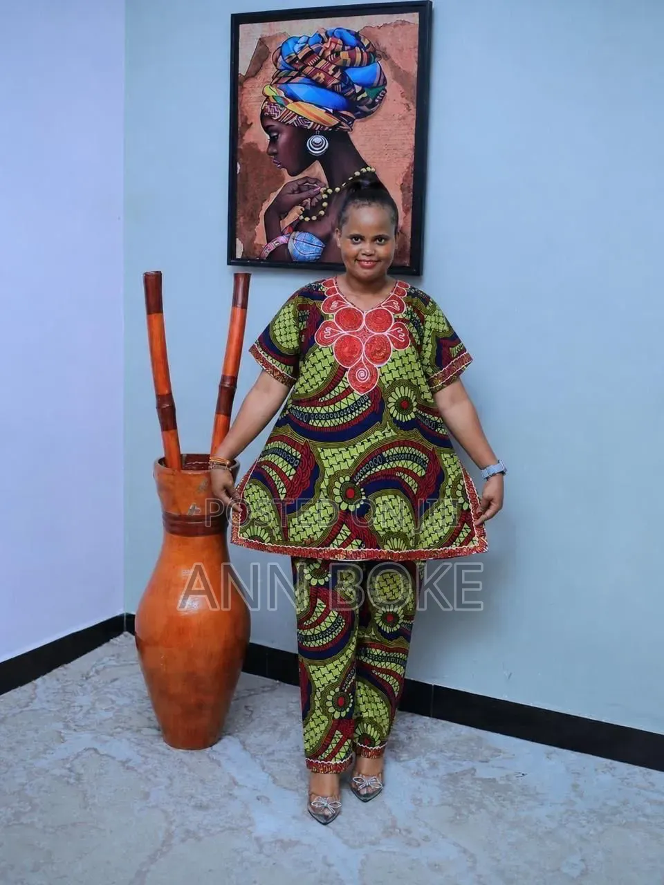 Top Trousers Kitenge Free Wear Cotton