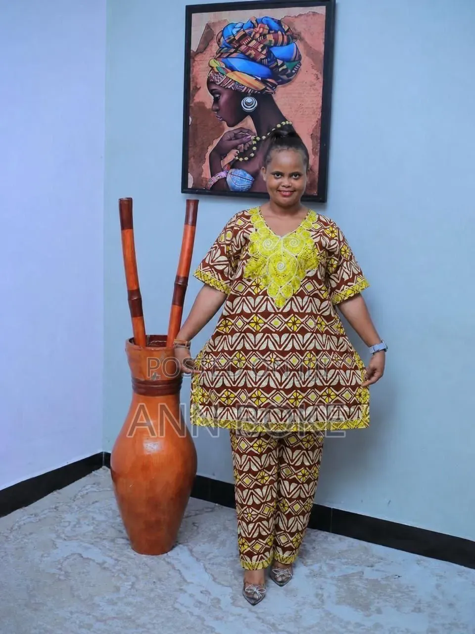 Top Trousers Kitenge Free Wear Cotton