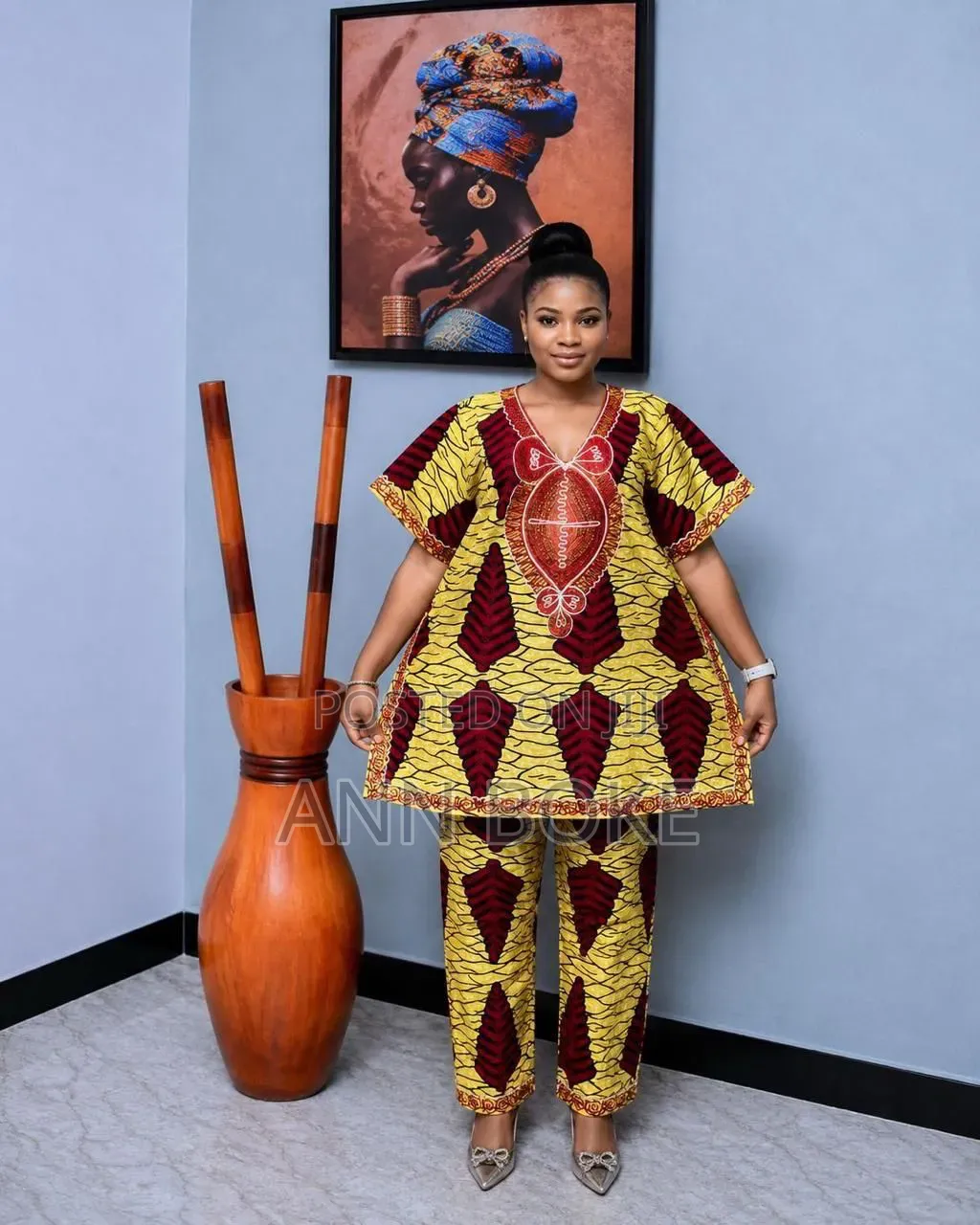 Top Trousers Kitenge Free Wear Cotton