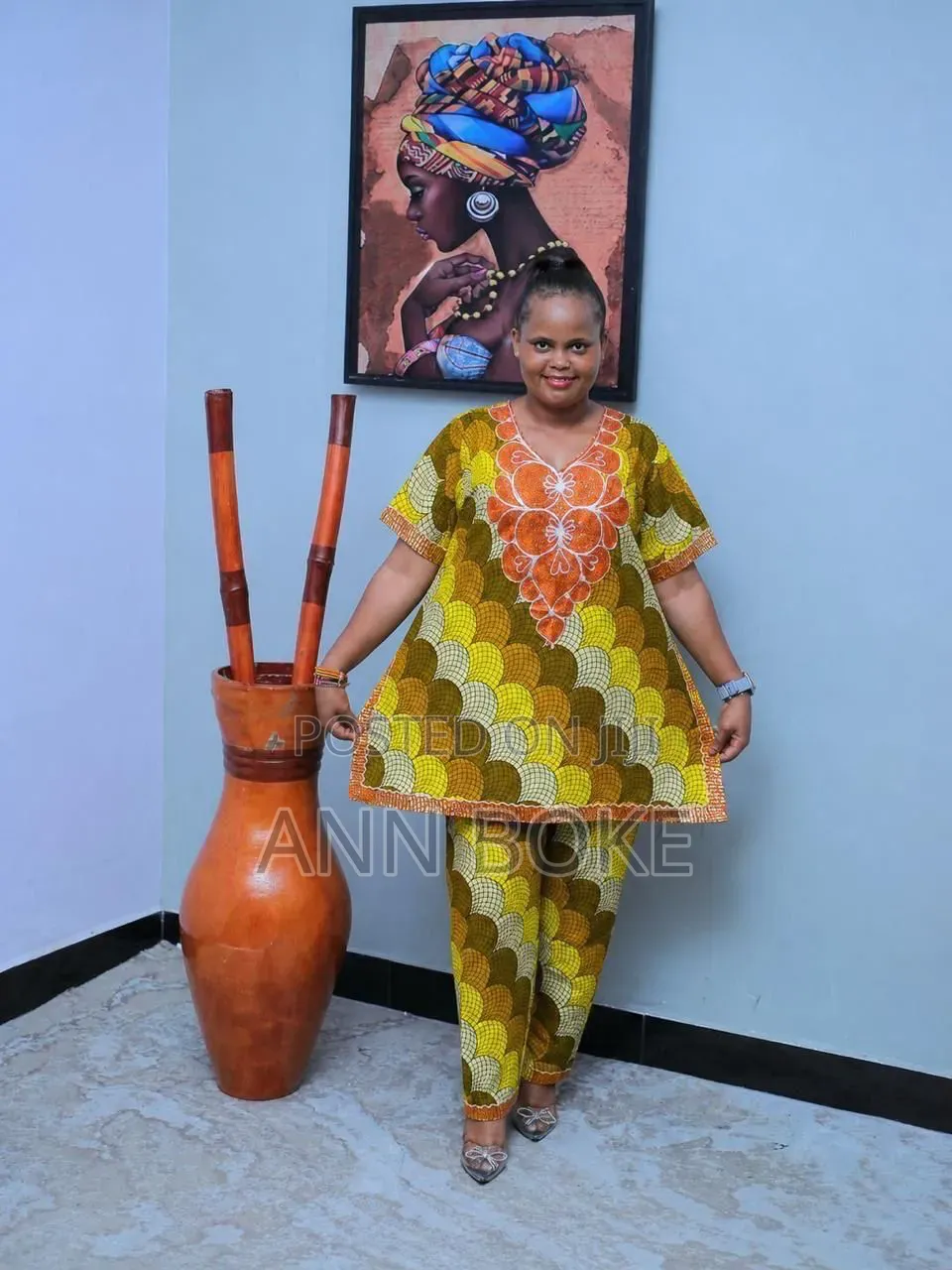 Top Trousers Kitenge Free Wear Cotton
